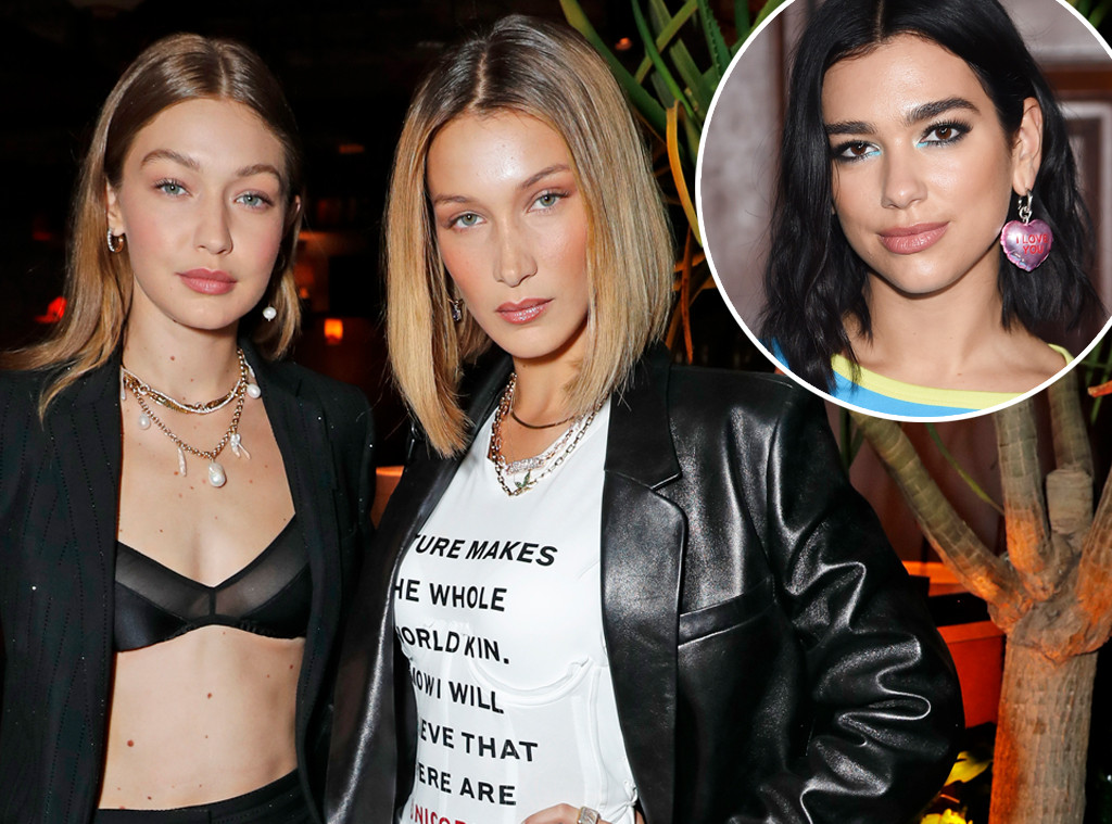 Gigi Hadid and Bella Hadid, Dua Lipa Gigi Hadid and Bella Hadid, Dua Lipa